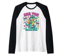 Grafica Groovy Alligator Student Addio Maglia con Maniche Raglan