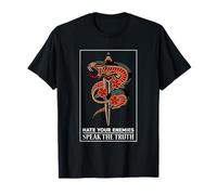 Grafica Hate Your Enemies Speak The Truth Snake Maglietta