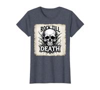 Grafica Heavy Metal Rock Till Death Skull Maglietta, Donna, Pervinca, 3XL