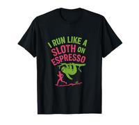 Grafica «I run like a sloth on Espresso» Trail Running Maglietta