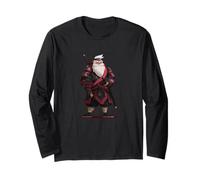 Grafica Impressionante Samurai Babbo Natale Maglia a Manica