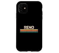 Grafica in stile retrò a righe vintage anni '70 Reno Nevada Custodia per iPhone 11