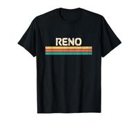 Grafica in Stile retrò a Righe Vintage Anni '70 Reno Nevada Maglietta