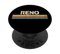 Grafica in stile retrò a righe vintage anni '70 Reno Nevada PopSockets PopGrip Adesivo