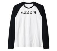 Grafica invecchiata per Amanti della Matematica Pizza Pi Maglia con Maniche Raglan