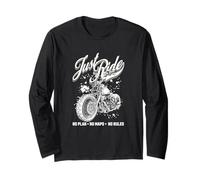 Grafica Just Ride Motorcycle, Design Cruiser, Vicla Chopper Maglia a Manica