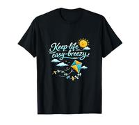 Grafica Keep Life Easy Breezy Chill Vibes Maglietta