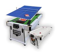 GRAFICA MA.RO SRL BILIARDO 7 FT CARAMBOLA BIANCO con PANNO VERDE + AIR HOCKEY + PIANO PING PONG + PIANO PER TAVOLO mod. Mattew