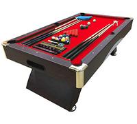 GRAFICA MA.RO SRL Tavolo da Biliardo Carambola 7 ft Modello Napoelone Full Optional Misura 188 x 96 cm Snooker Rosso - Accessori Carambola