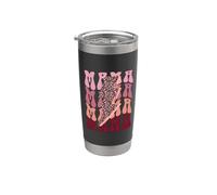 Grafica Mama Leopard Lightning Bolt - Retro Vintage Mom Cute Bicchiere termico in acciaio inox doppia parete