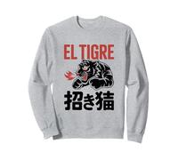 Grafica Manga Streetwear Tigre Tiger Urban Maneki Neko Felpa