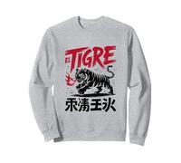 Grafica Manga Streetwear Tigre Tiger Urban Maneki Neko Felpa