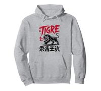 Grafica Manga Streetwear Tigre Tiger Urban Maneki Neko Felpa con Cappuccio