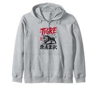 Grafica Manga Streetwear Tigre Tiger Urban Maneki Neko Felpa con Cappuccio