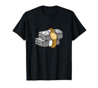 Grafica Marrone Tempo/Denaro Marrone Maglietta