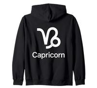 Grafica minima dello zodiaco del Capricorno Felpa con Cappuccio