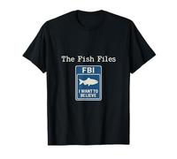Grafica misteriosa del distintivo dell'FBI di Fish Files Maglietta