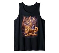 Grafica mistica della Cascata del Maine Coon Cat Moonlight Canotta
