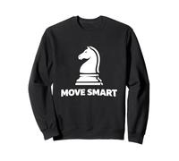 Grafica Move Smart Knight Minimal Scacchi Felpa