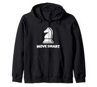 Grafica Move Smart Knight Minimal Scacchi Felpa con Cappuccio
