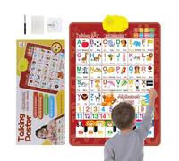 Grafica Murale Audio Bilingue Inglese - Poster Di Apprendimento Musica Parlante per Bambini Da 3 A 8 Anni | Istruzione Interattiva Grafica Interattiva 'Alfabeto | Genitori Insegnanti Asilo