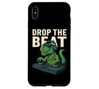 Grafica musicale divertente di DJ T-Rex Drop The Beat Custodia per iPhone XS Max