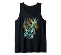 Grafica Musicale Heavy Metal Rock Dragon Guitar Fire Lightning Canotta