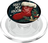 Grafica natalizia fresca per gli amanti del discorso natalizio impertinente PopSockets PopGrip per MagSafe