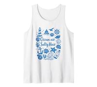 Grafica Nautica della Spiaggia costiera dei Capelli salati dell'Oceano Canotta