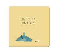 Grafica officina divertente sottobicchiere in sughero | Cinguettio te uno!