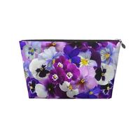 Grafica Pansy Pasqua Fiori primaverili, Borsa da toilette Borsa per trucco Borsa per cosmetici Borsa da toilette da viaggio portatile