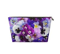Grafica Pansy Pasqua Fiori primaverili, Borsa per il trucco Borsa per cosmetici Borsa da toilette da viaggio portatile Borsa da toilette