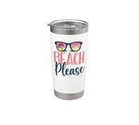 Grafica parasole Beach Please Bicchiere termico in acciaio inox doppia parete