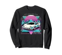 Grafica per Auto Sportive Synthwave Retrowave Anni '80 Felpa