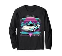 Grafica per Auto Sportive Synthwave Retrowave Anni '80 Maglia a Manica