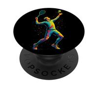 Grafica per giocatori di tennis e tennis | Uomini, ragazzi e ragazzi PopSockets PopGrip Adesivo
