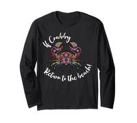 Grafica per Le Vacanze estive di If Crabby Please Return To Beach Maglia a Manica