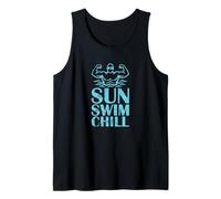 Grafica per Nuotatore da Spiaggia Sun Swim Chill Canotta