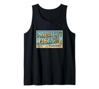 Grafica Post Art Vintage per Souvenir di Panama City Beach, Florida Canotta