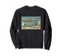 Grafica Post Art Vintage per Souvenir di Panama City Beach, Florida Felpa