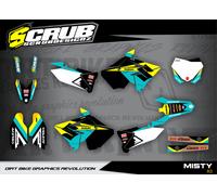Grafica RESTYLE RM125 RM250 2001 - 2008 Suzuki RM 125 250 Polisport Decalcomanie