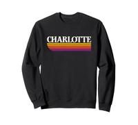 Grafica retrò Charlotte North Carolina - Charlotte NC Felpa