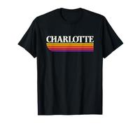 Grafica retrò Charlotte North Carolina - Charlotte NC Maglietta