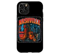 Grafica retrò della città musicale di Nashville Bootleg Custodia per iPhone 11 Pro