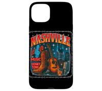 Grafica retrò della città musicale di Nashville Bootleg Custodia per iPhone 15 Plus