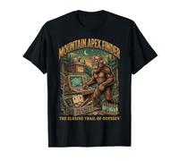 Grafica retrò della Foresta criptica di Bigfoot Mountain Camping Maglietta