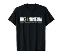 Grafica retrò dell'albero da trekking del Montana Glacier National Park Maglietta