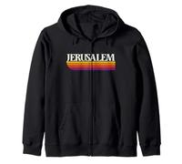 Grafica retrò di Gerusalemme Israele Felpa con Cappuccio