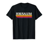 Grafica retrò di Gerusalemme Israele Maglietta
