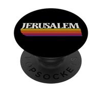 Grafica retrò di Gerusalemme Israele PopSockets PopGrip Adesivo